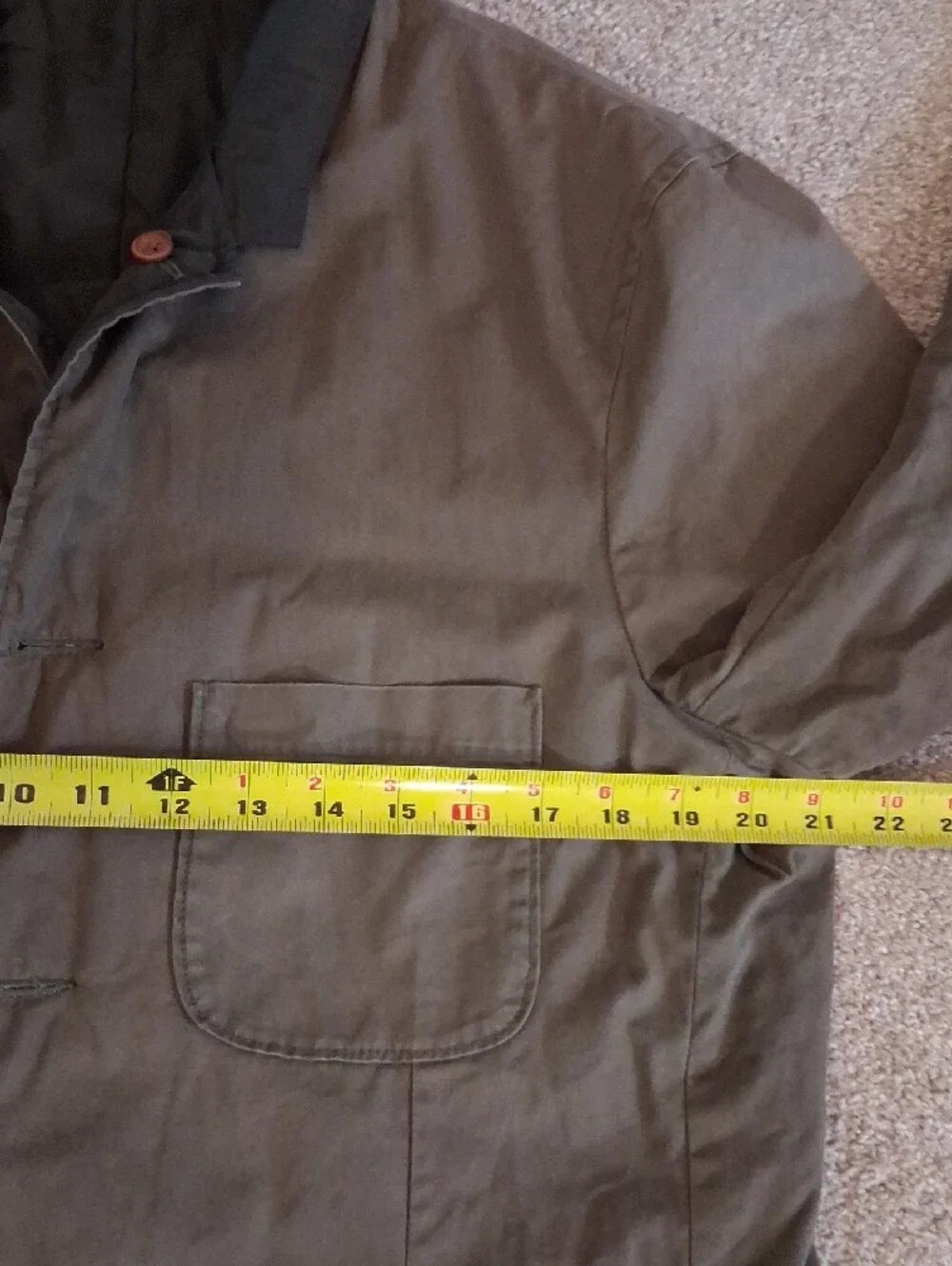 Universal Works London Reversible Chore Style Field Jacket in Brown/Olive. M